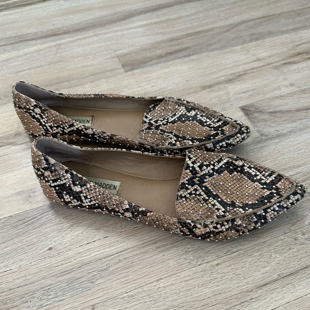 Steve Madden Studded Python Print Flat - image 1